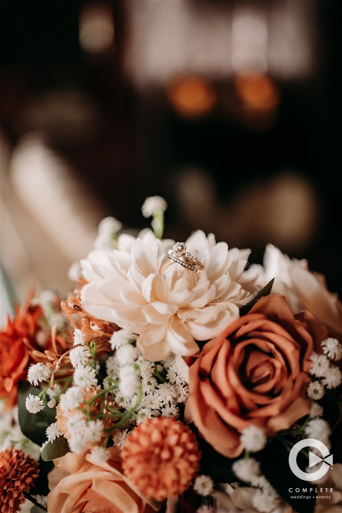 wedding ring and floral photos