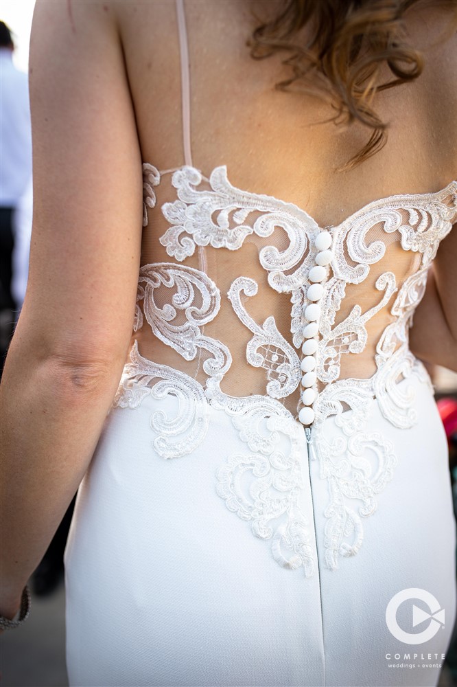 Winter Park Back of Dress Detail 2020 Orlando Wedding Dress Trends