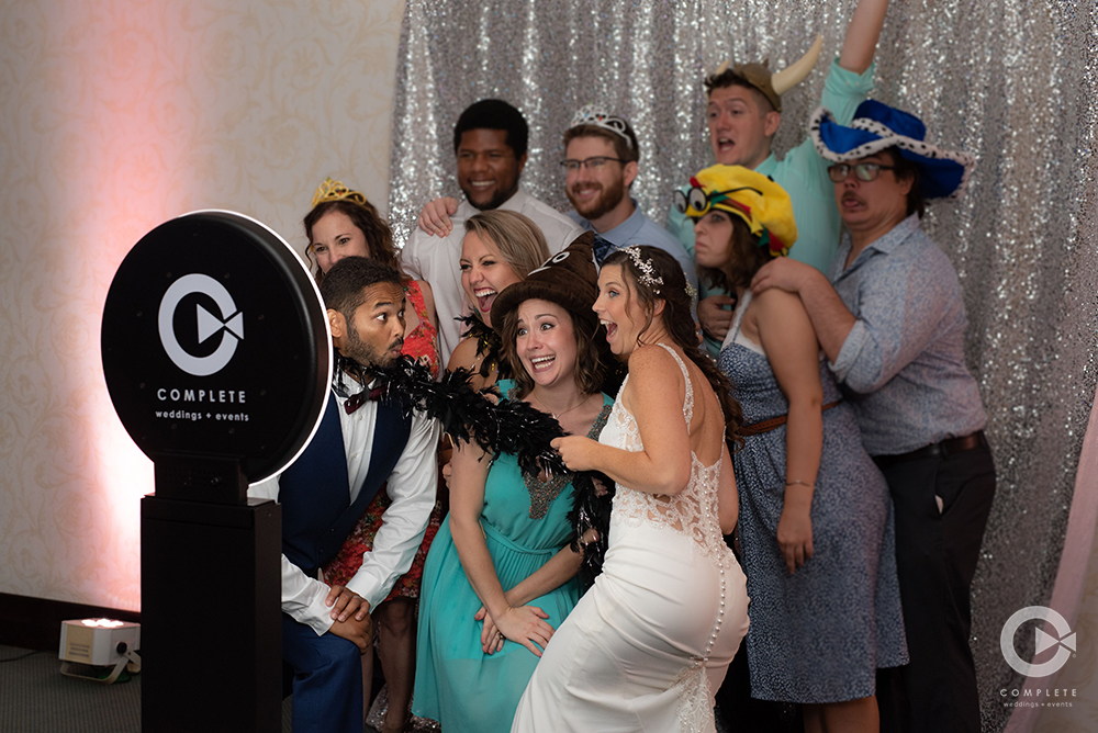 Fun wedding reception photo
