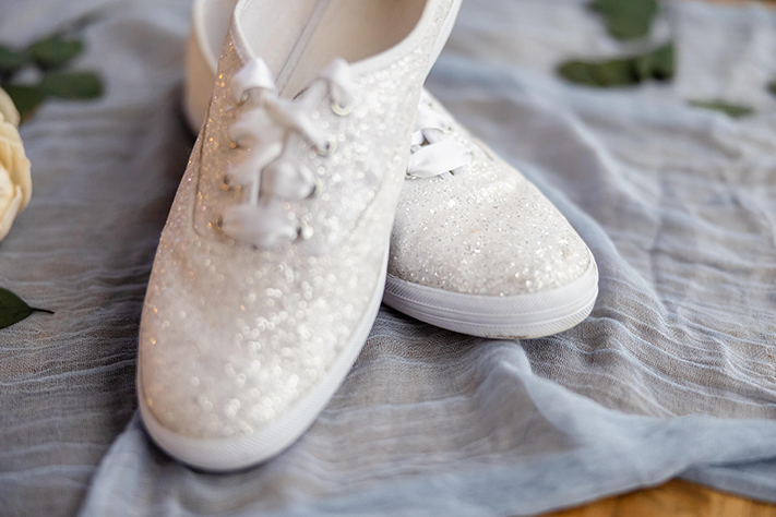 Sparkly Sneakers for Reception at Paddlefish