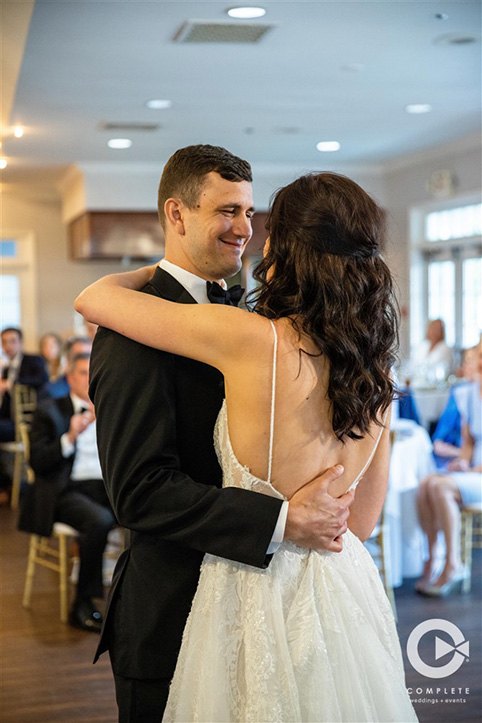 Couple share first dance at Tuscawilla Country Club