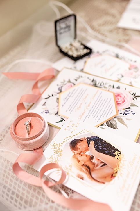Florida wedding with pink accents for spring wedding trend