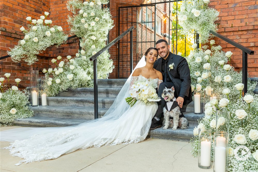 Venue 1902 wedding shot by Complete Weddings + Events photo on the steps leading up to the wedding venue amazing shot