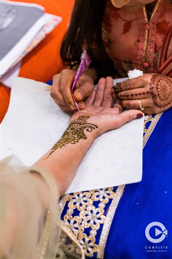 henna experience at wedding reception