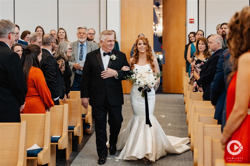 bride walking down the aisle