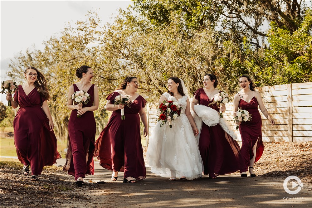 Group at golden hour