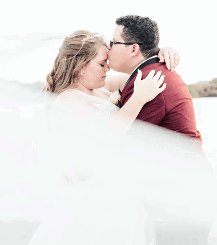 romantic bride and groom photo - photo by Julie