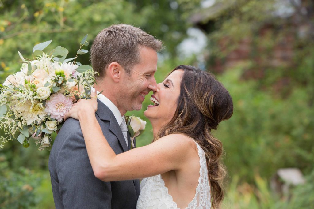 Bride and groom outdoor photography