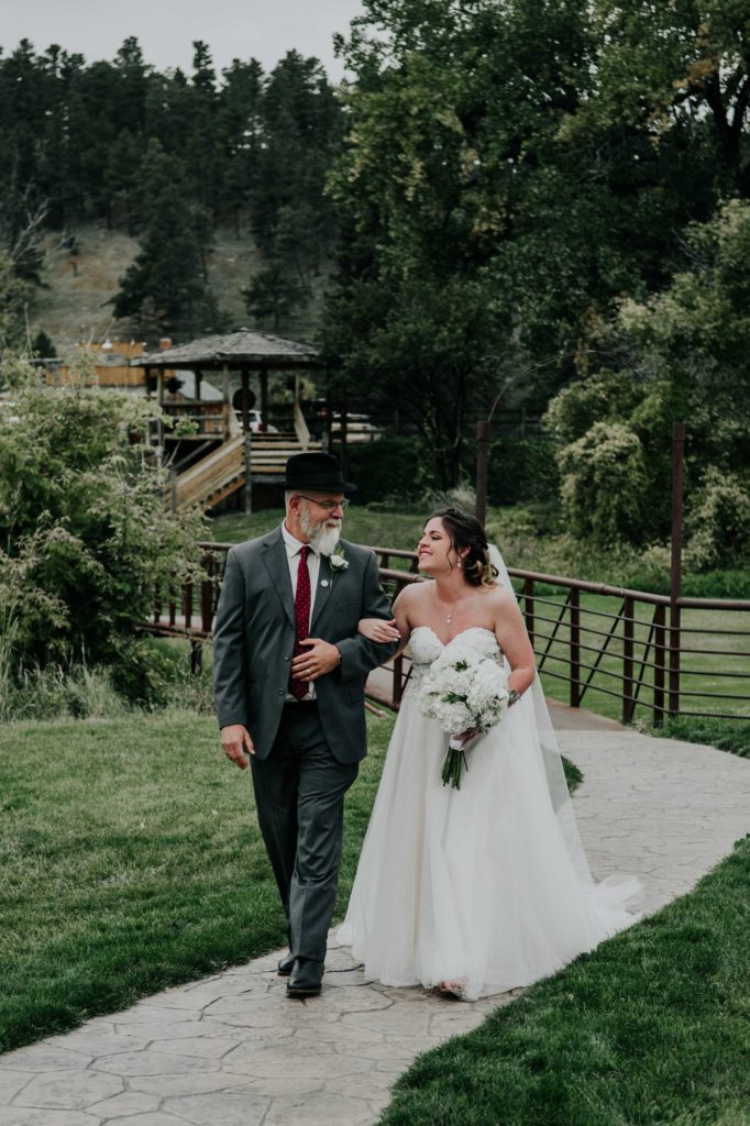 Father walking down aisle