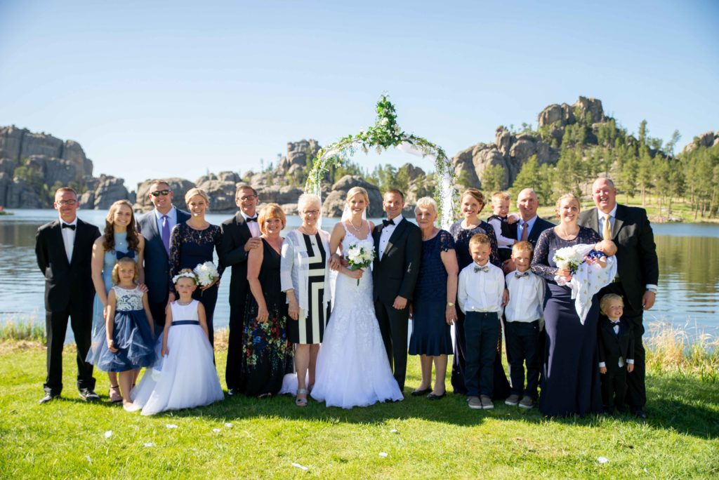 wedding family photos black hills