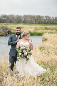 Bride and Groom after the ceremony - wedding portrait