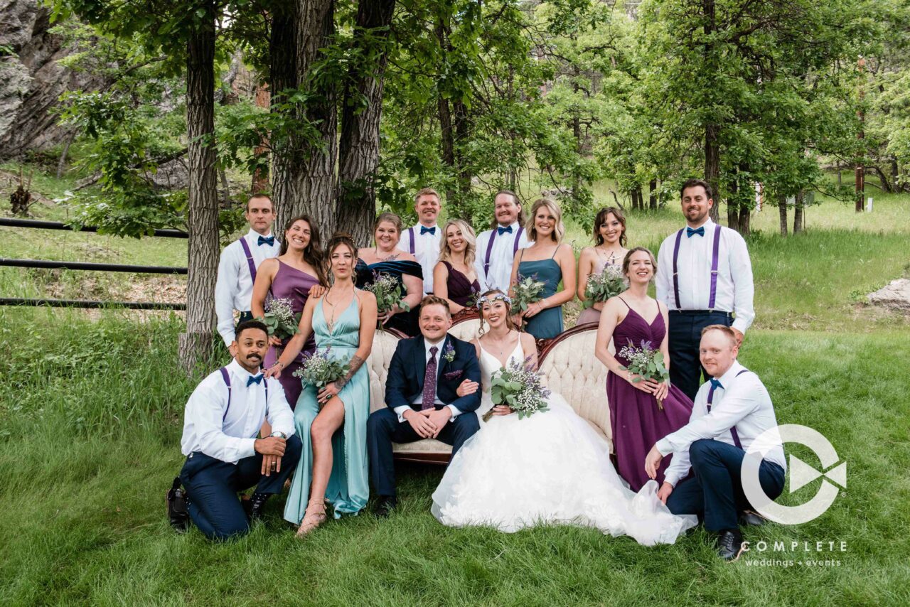 Large bridal party photo ideas