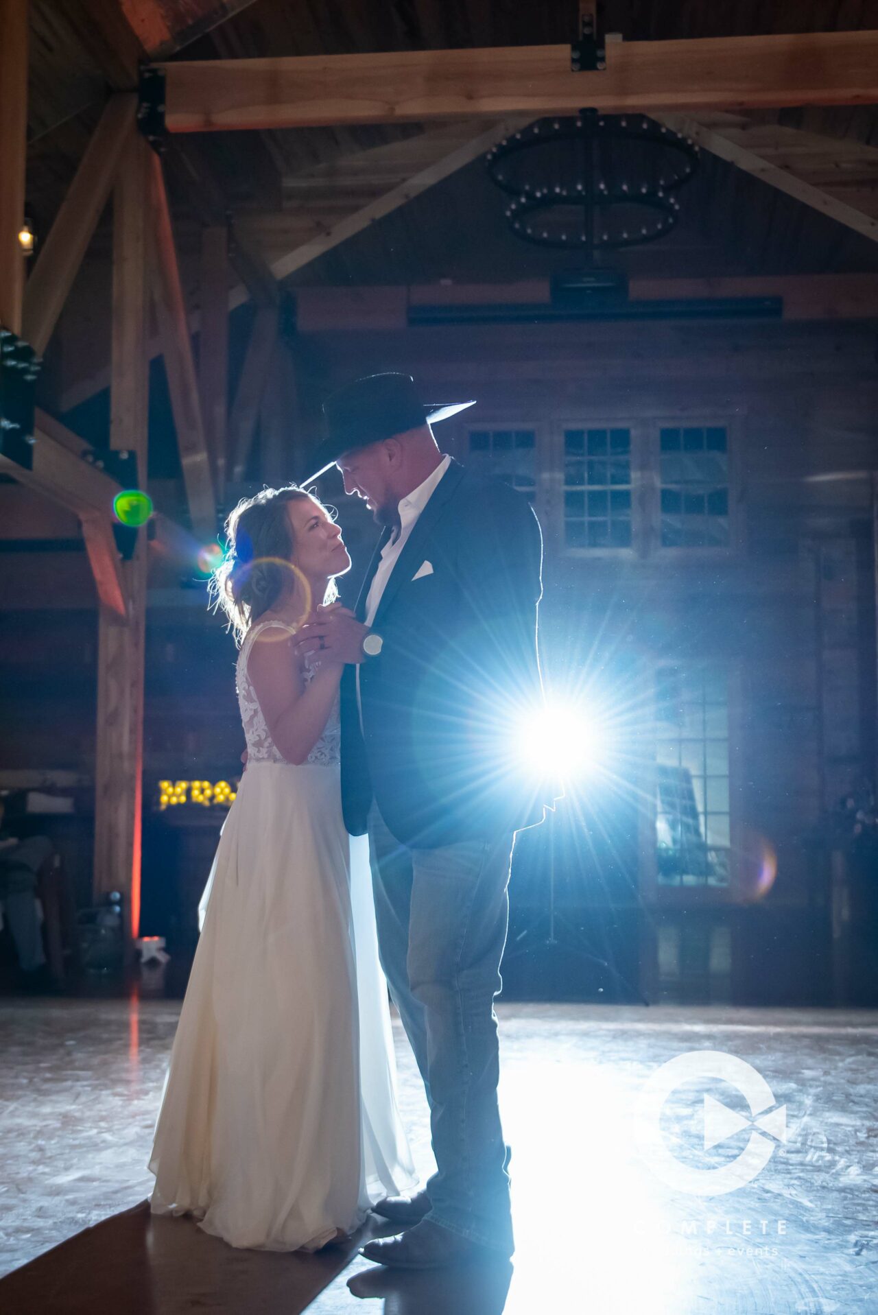 inside wedding DJ setup that wows