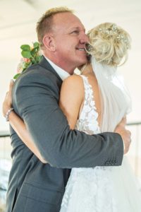 dress reveal with father of the bride
