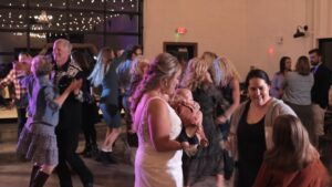 wedding party dancing - full dancefloor