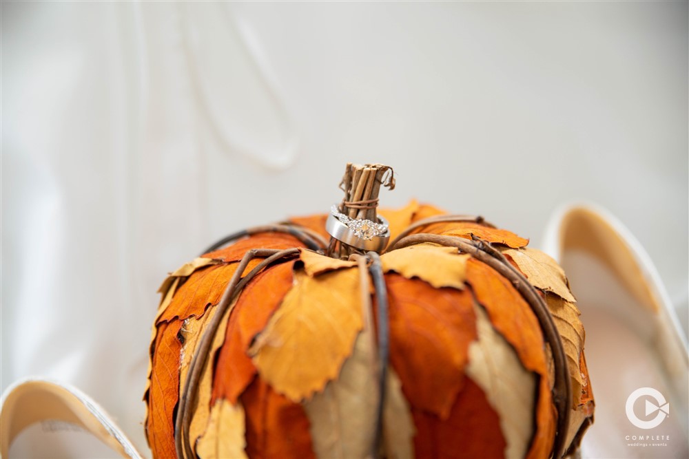 Wedding Ring on Pumpkin