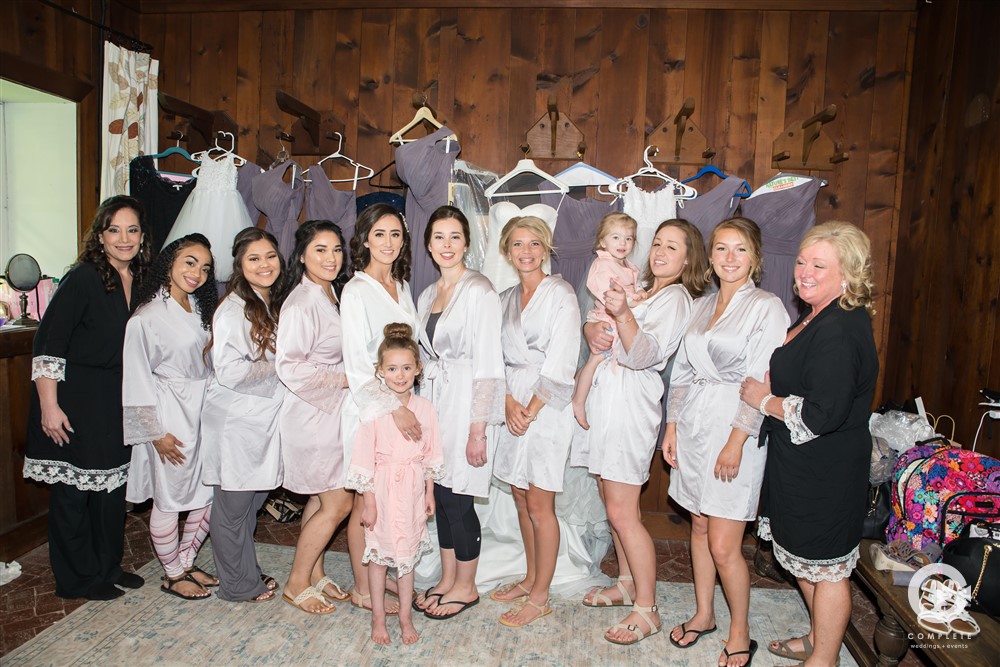 Mismatched Bridal Party Robes in Rochester, MN