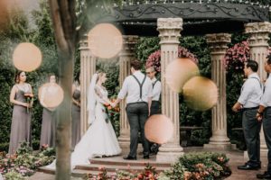Le Jardin, Utah wedding, courtyard ceremony, 