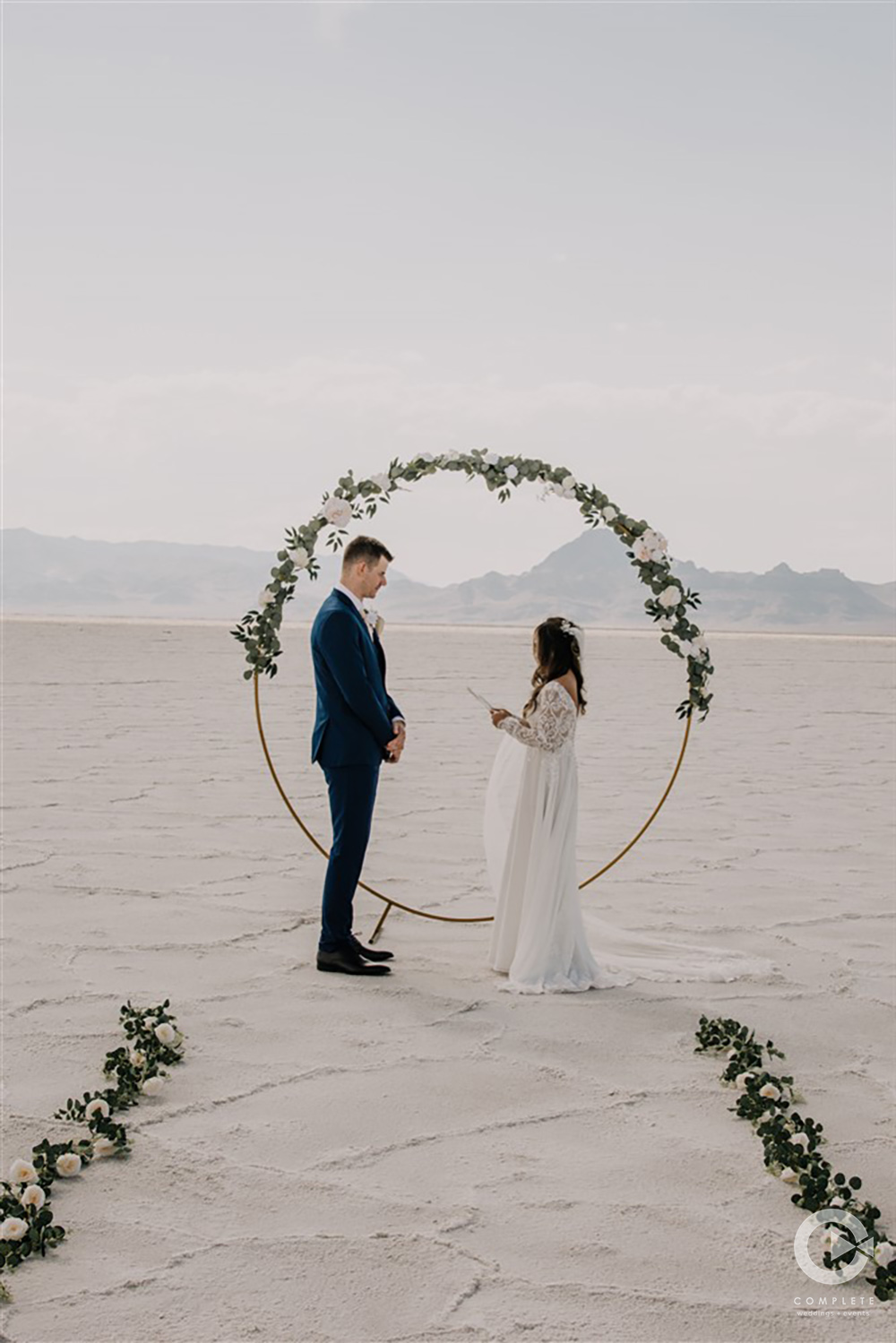 Utah Wedding Ceremony at the Salt Flats