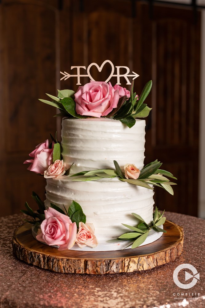 rose gold wedding cake