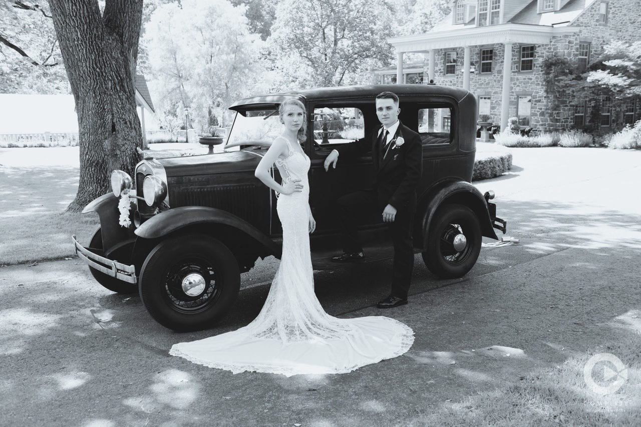 1920s Black Ford Wedding Carriage