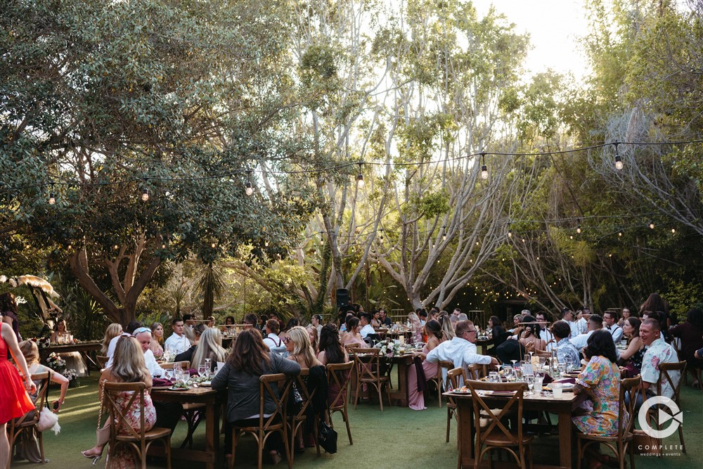 reception at Botanica in San Diego