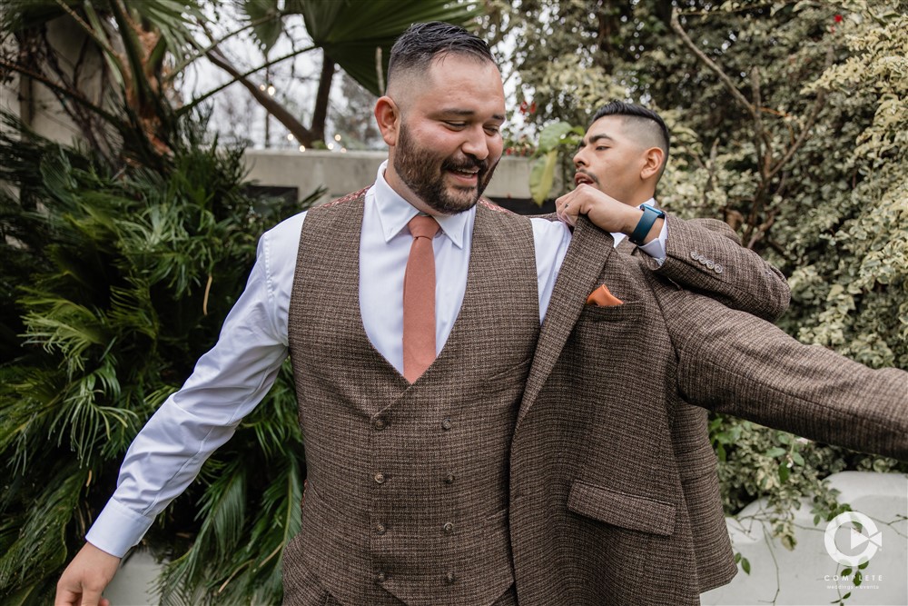 groom getting ready