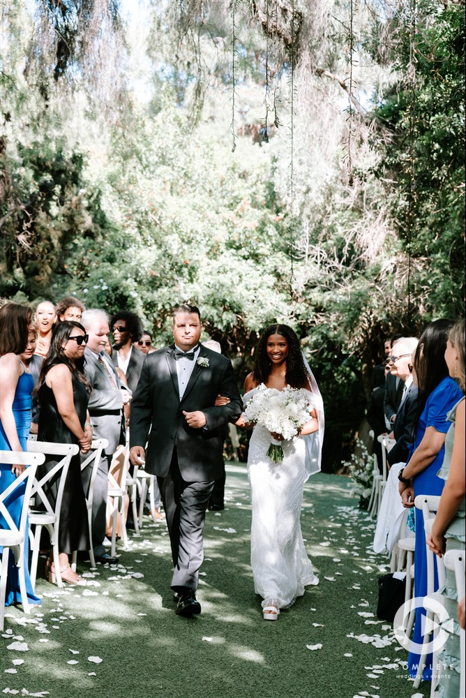 bride walking down the aisle