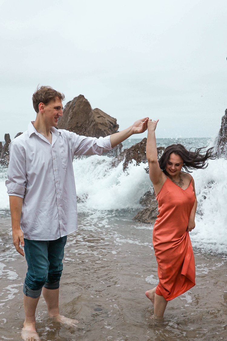 beach engagement photos