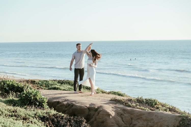 san diego beach engagement photos