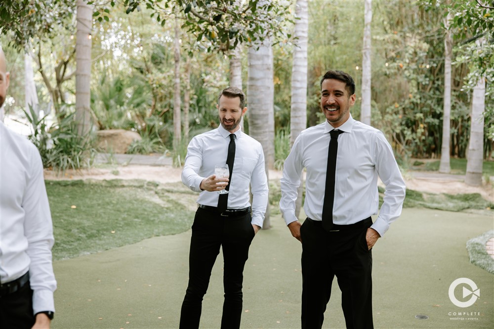 groomsmen getting ready