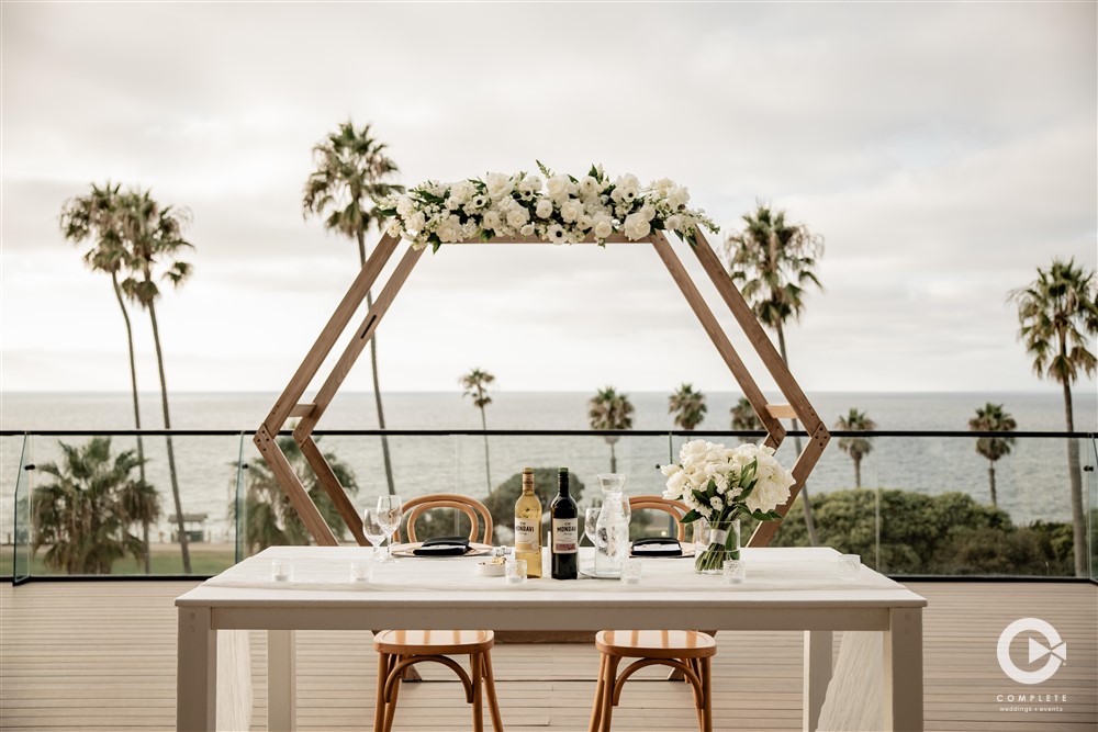 Decorated altar and head table