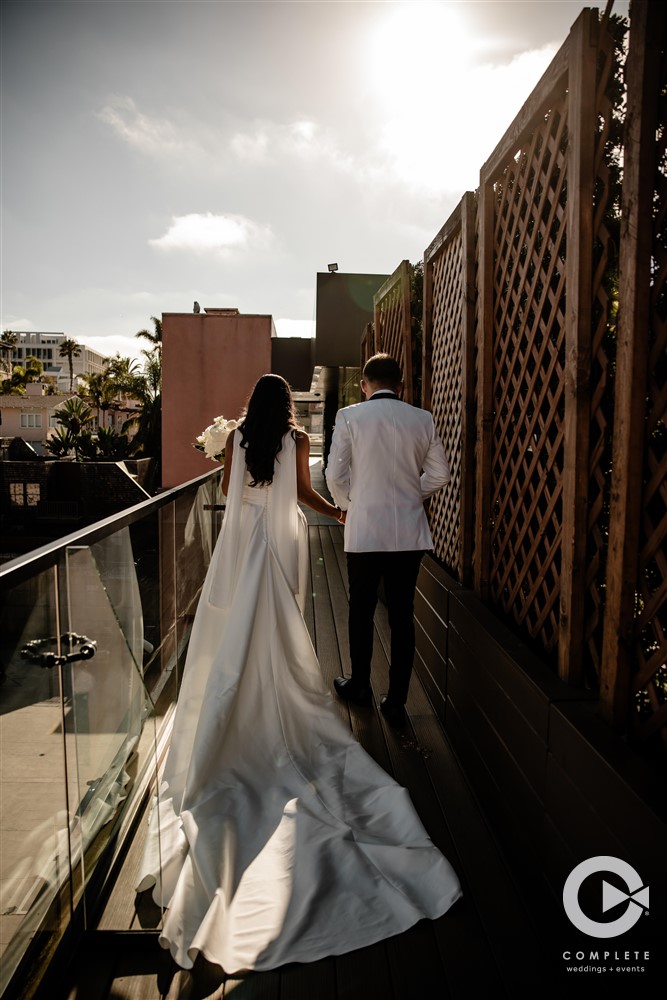 Rooftop wedding in San Diego, CA