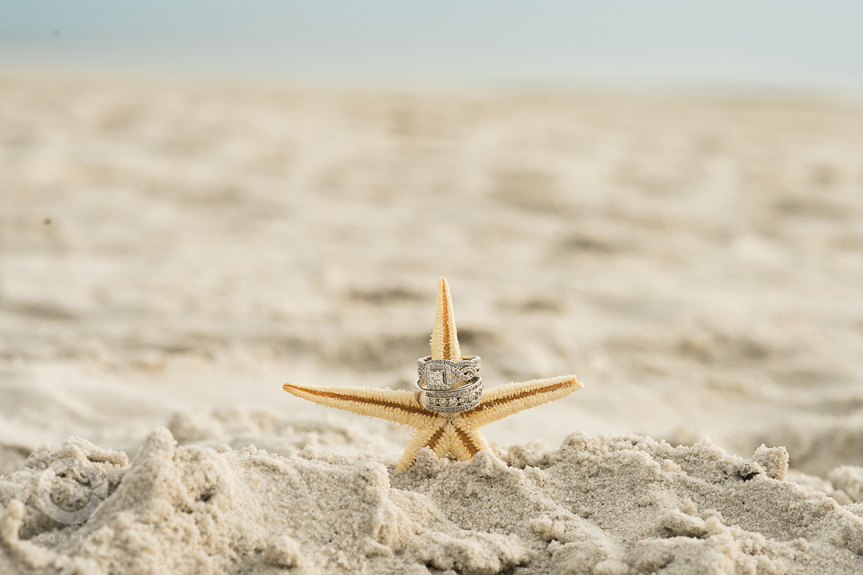 Destination perfect wedding ring shot