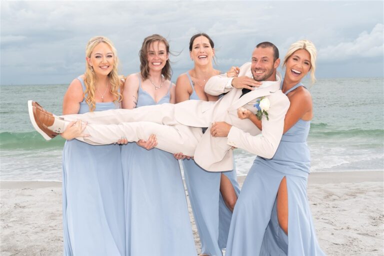 Longboat Key Wedding Groom & Bridesmaids