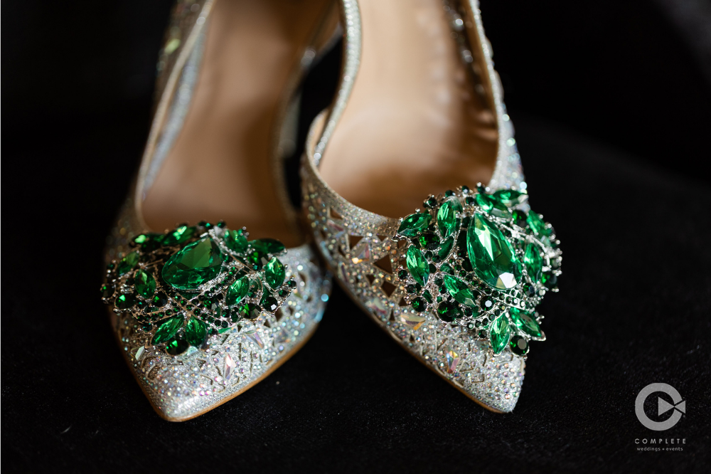 emerald jewel heels