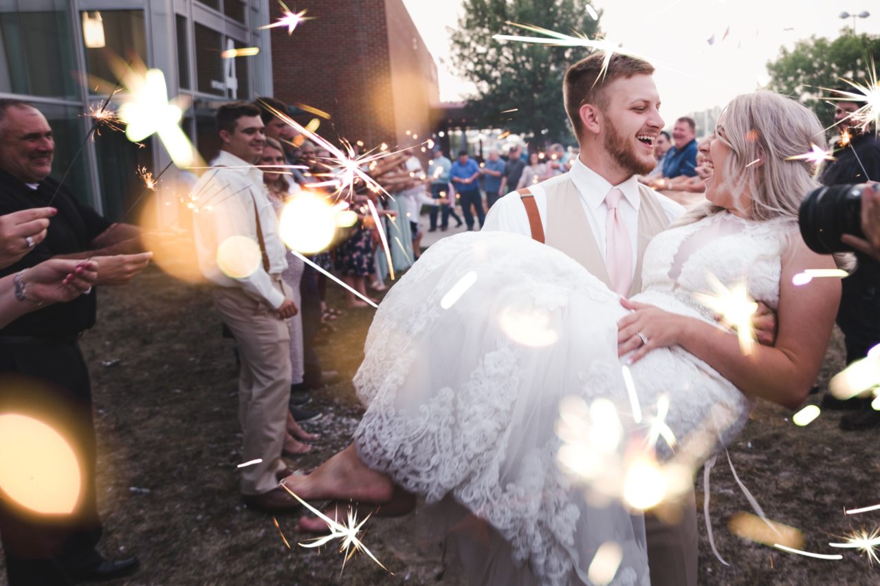 wedding sparkler exit