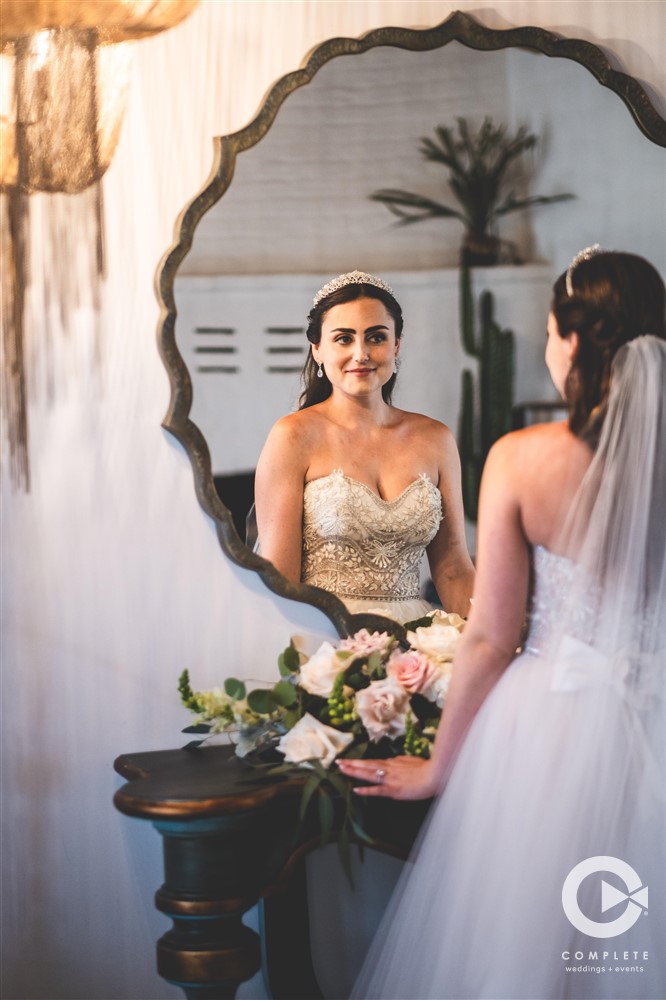 bride in tiara