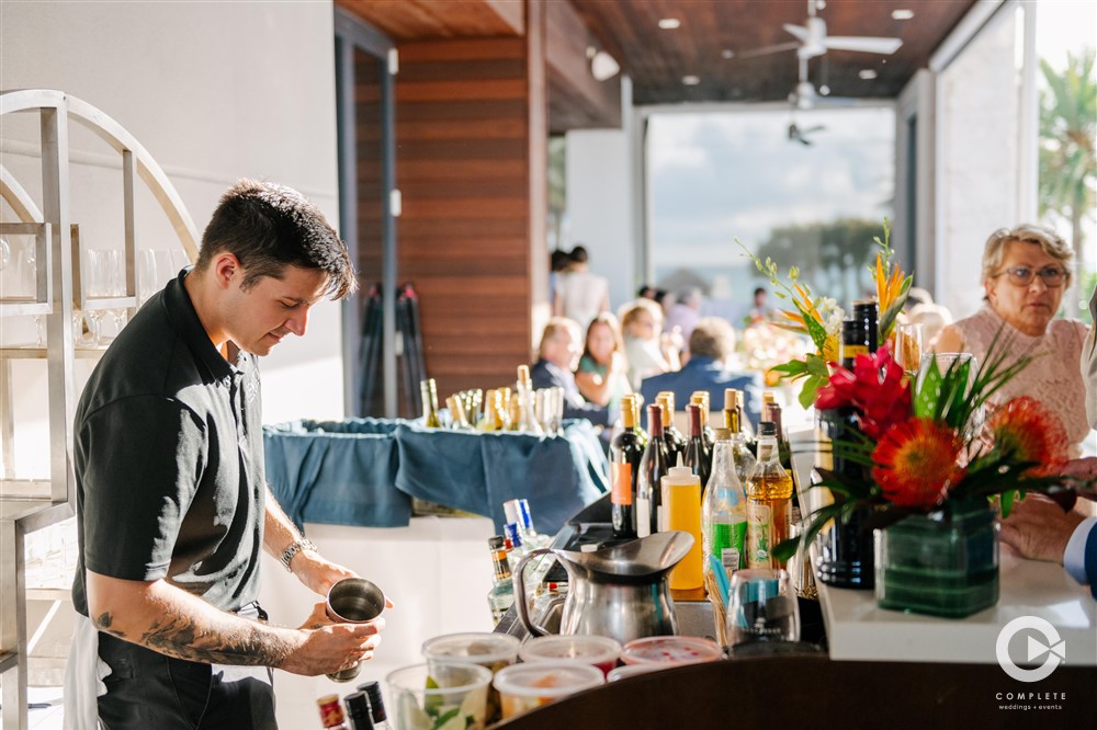 intimate wedding bartender