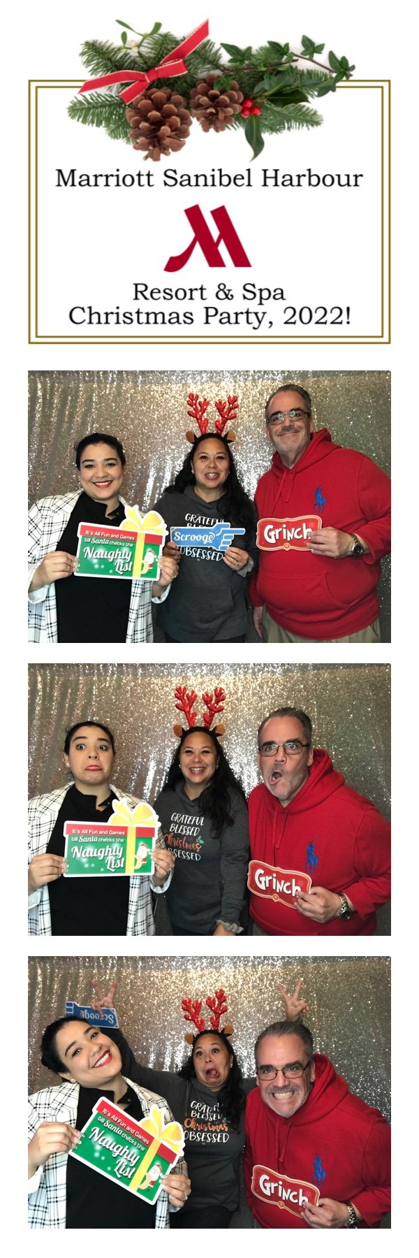 Holiday photo booth strip
