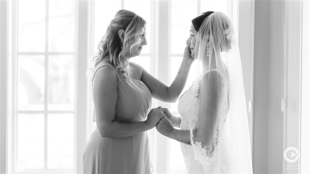 Black and white bridal suite wedding photography by Complete Weddings + Events Sarasota.