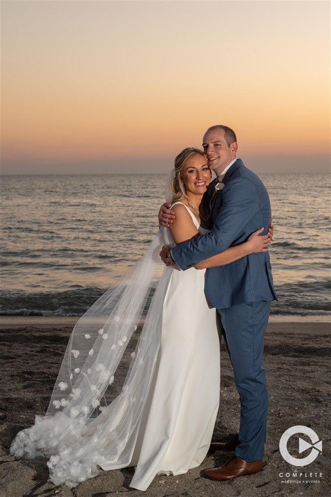 Wedding portrait on Longboat Key beach.