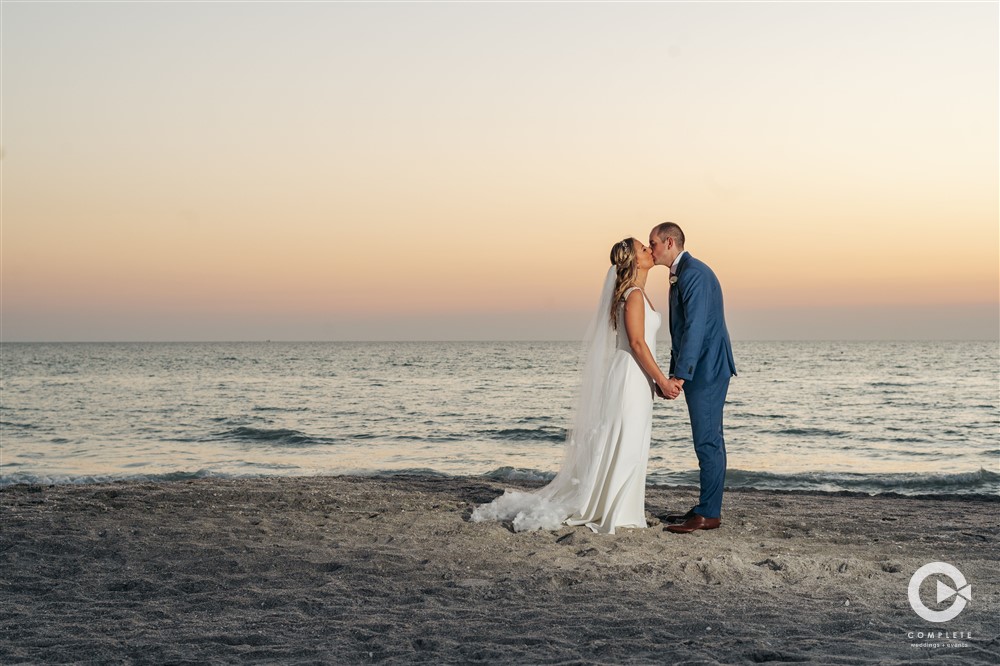 Zota Beach Resort newlywed wedding portrait.