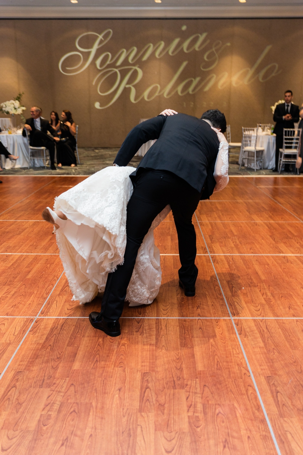 Newlyweds dancing to a Popular First Dance Song at Wedding