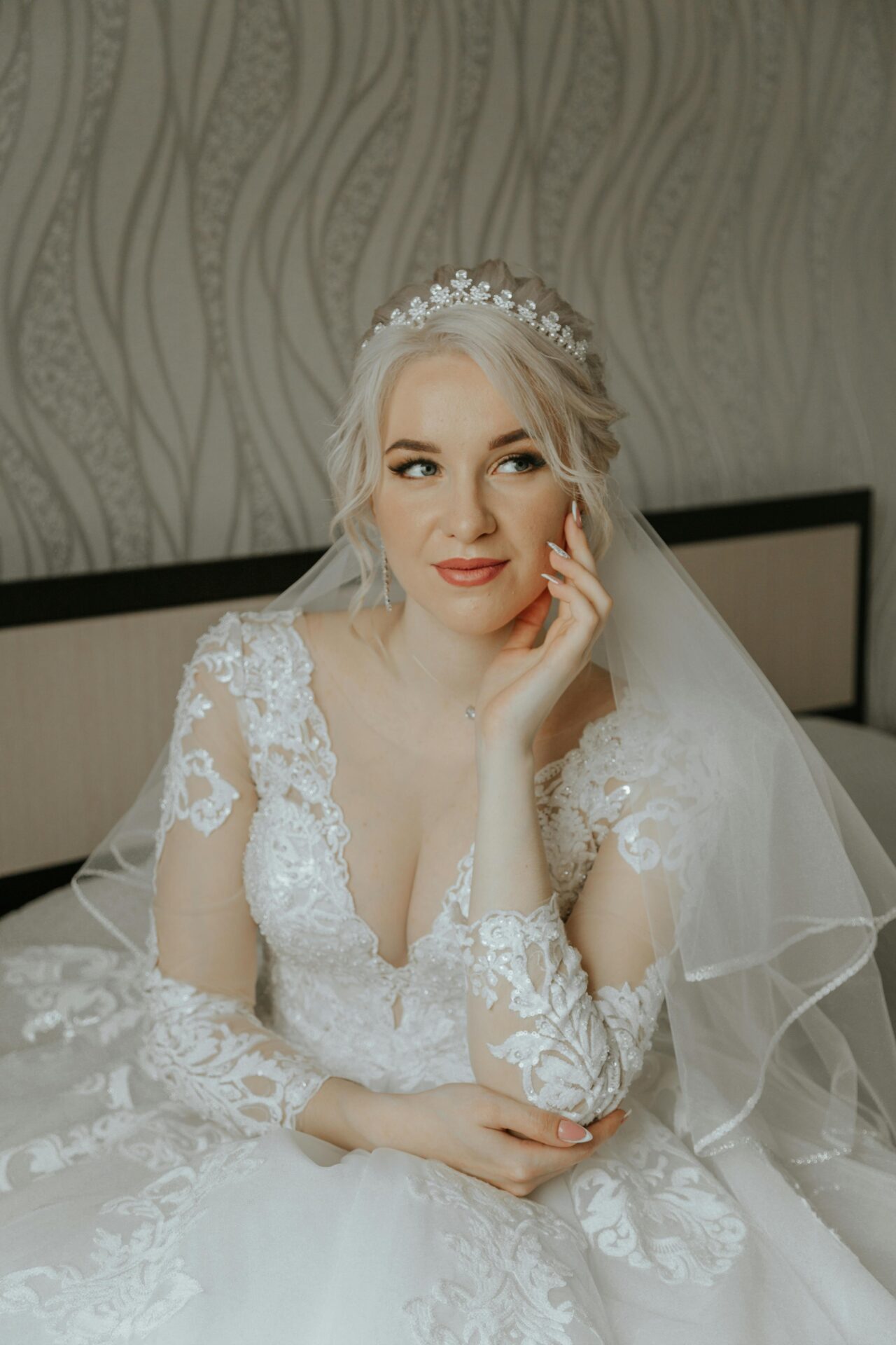 Bride in gown showing luxury wedding options in sarasota