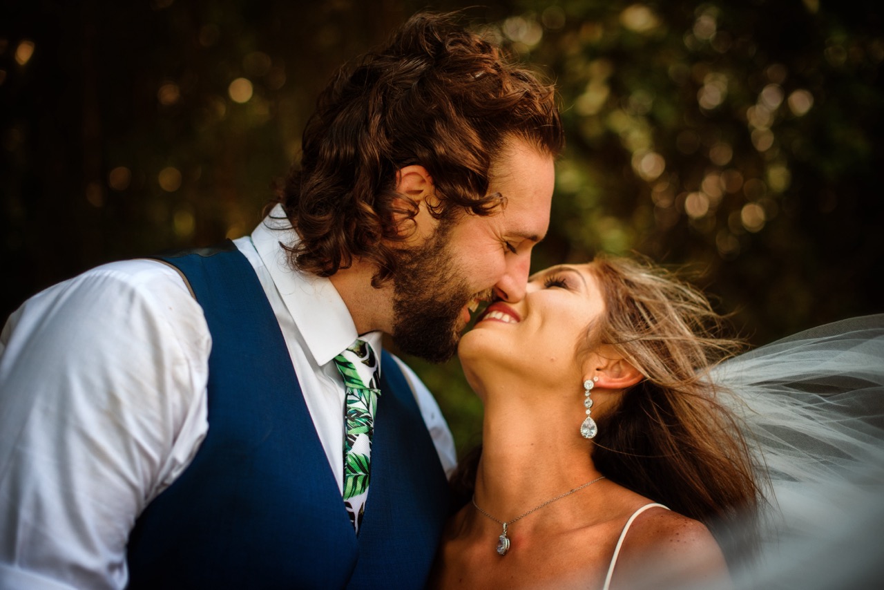 Complete Wedding Couple Kissing