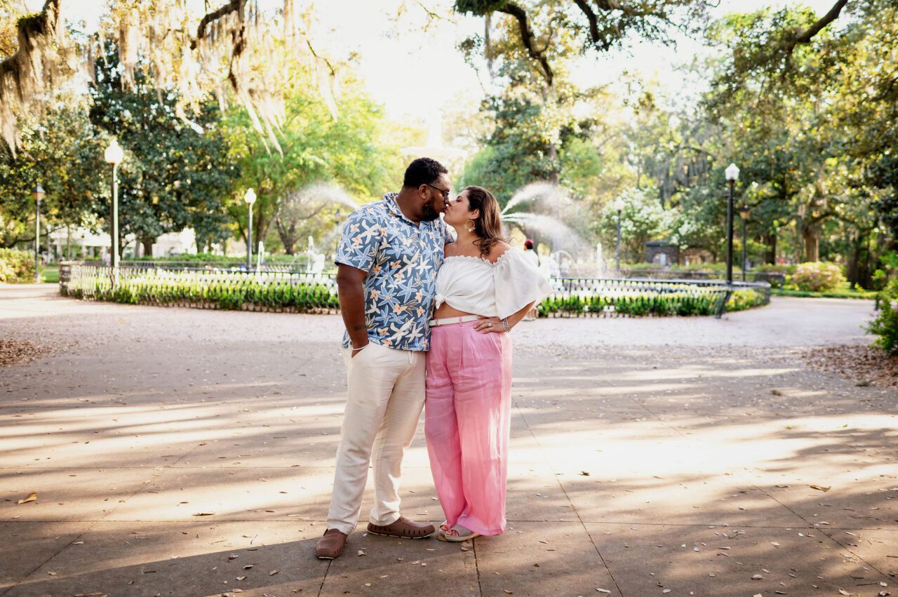 Savannah Engagement, Forsyth Park,