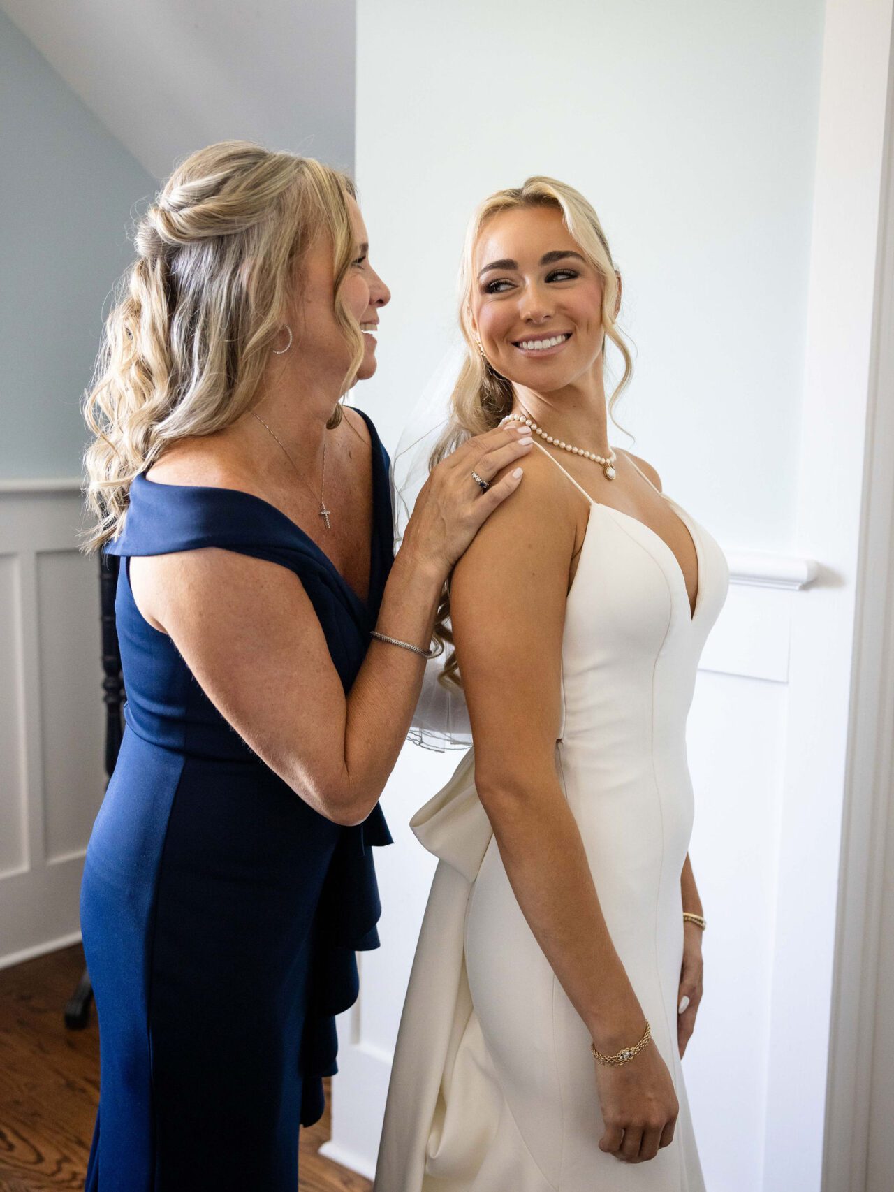 Mother and daughter at wedding