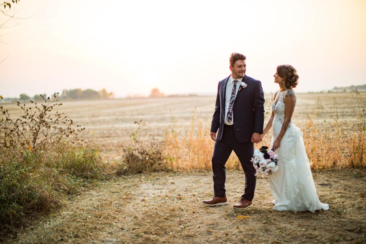sioux city wedding photo - bride and groom