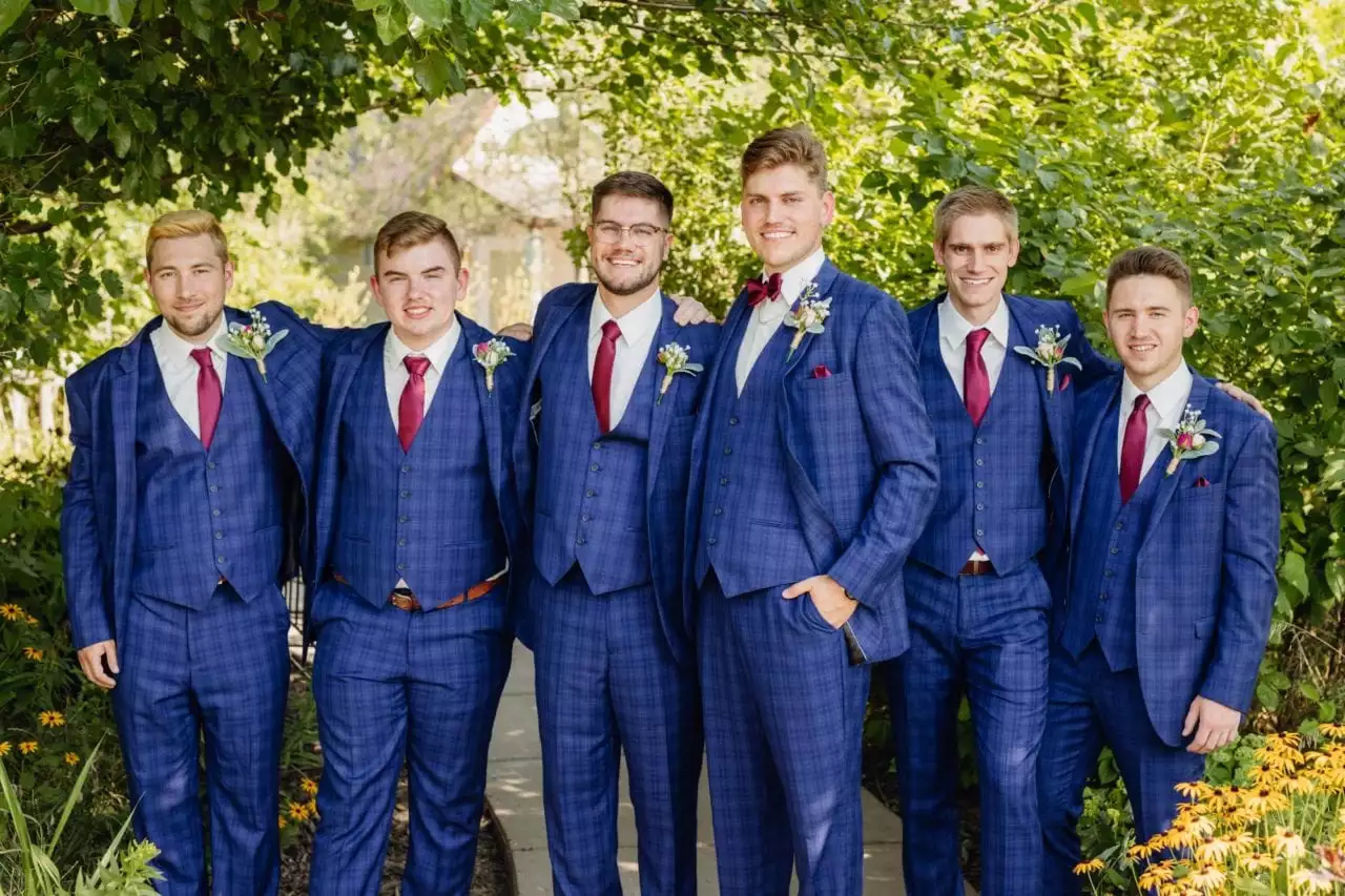 cobalt blue groomsmen suits